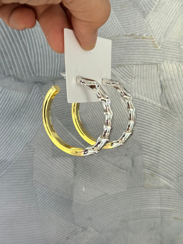 Ureme Two Tone Hoops